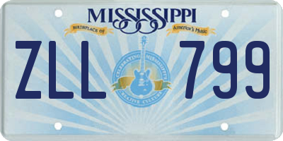 MS license plate ZLL799