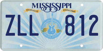MS license plate ZLL812