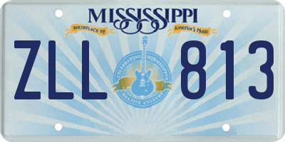 MS license plate ZLL813