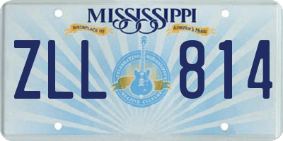 MS license plate ZLL814