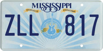 MS license plate ZLL817