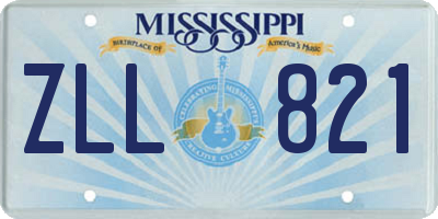 MS license plate ZLL821