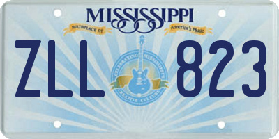 MS license plate ZLL823