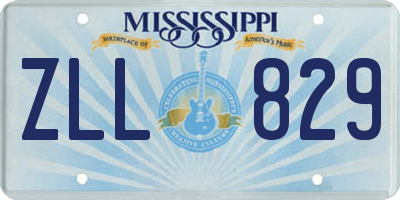 MS license plate ZLL829