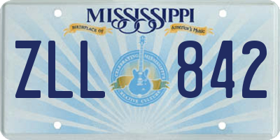MS license plate ZLL842