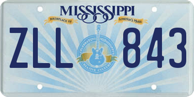 MS license plate ZLL843