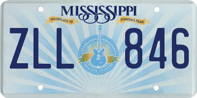 MS license plate ZLL846