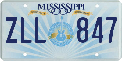 MS license plate ZLL847