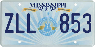 MS license plate ZLL853