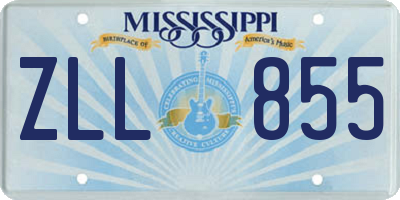 MS license plate ZLL855