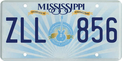MS license plate ZLL856