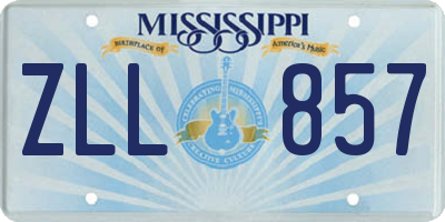 MS license plate ZLL857