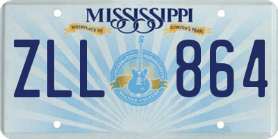 MS license plate ZLL864