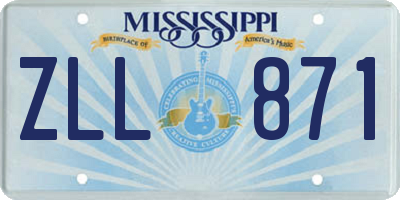 MS license plate ZLL871