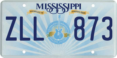 MS license plate ZLL873