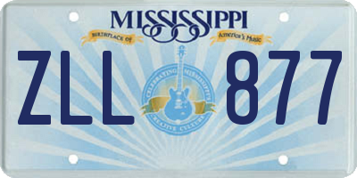 MS license plate ZLL877