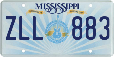 MS license plate ZLL883