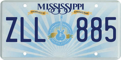 MS license plate ZLL885