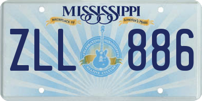 MS license plate ZLL886