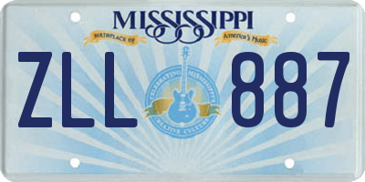 MS license plate ZLL887