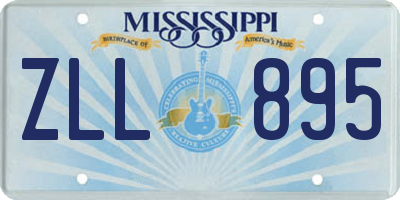 MS license plate ZLL895