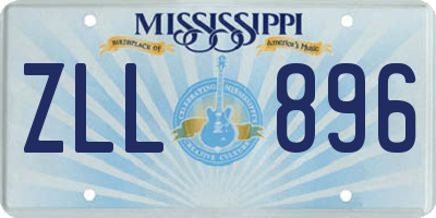 MS license plate ZLL896