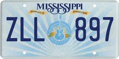 MS license plate ZLL897