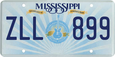 MS license plate ZLL899