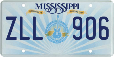 MS license plate ZLL906