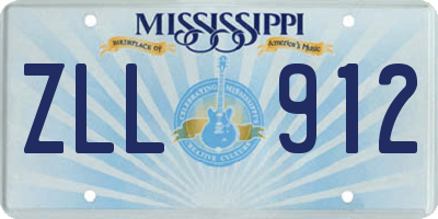 MS license plate ZLL912