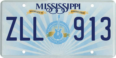 MS license plate ZLL913