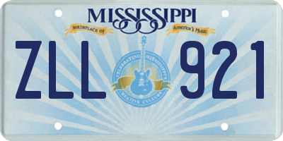 MS license plate ZLL921