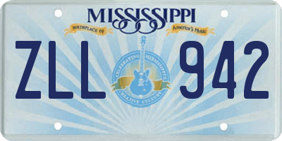 MS license plate ZLL942