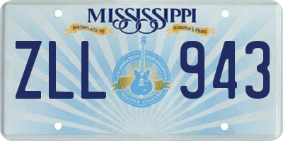 MS license plate ZLL943