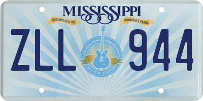 MS license plate ZLL944