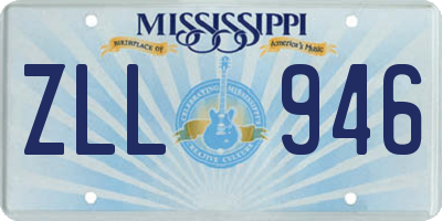 MS license plate ZLL946