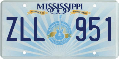 MS license plate ZLL951