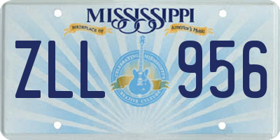 MS license plate ZLL956