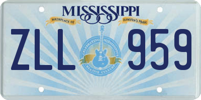 MS license plate ZLL959