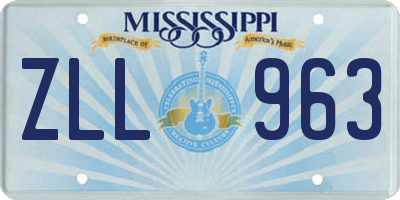 MS license plate ZLL963