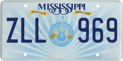 MS license plate ZLL969