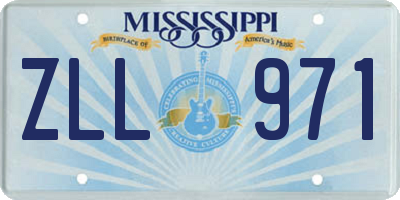 MS license plate ZLL971