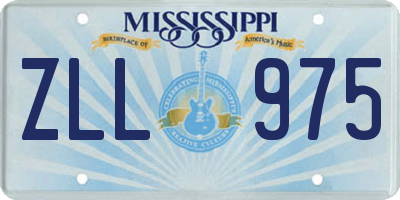 MS license plate ZLL975