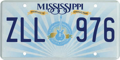 MS license plate ZLL976