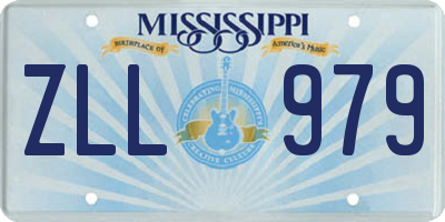 MS license plate ZLL979
