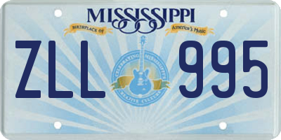 MS license plate ZLL995