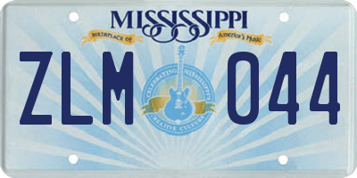 MS license plate ZLM044