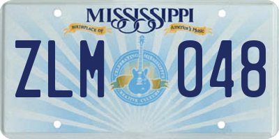MS license plate ZLM048