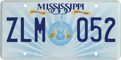 MS license plate ZLM052