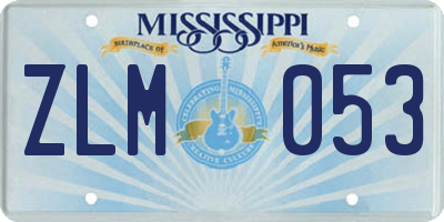 MS license plate ZLM053